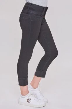 Girls Essential 3 Button Wide Cuff Skinny Jeans 26 Girls Essential 3 Button Wide Cuff Skinny Jeans -Wana Fashion Shop GP222141 W37 3