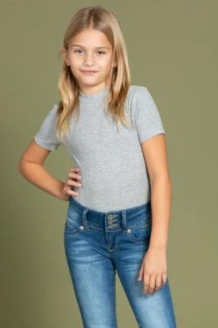 Girls WannaBettaFit 3-Button Roll Cuffed Distressed Skinny Jeans -Wana Fashion Shop GP222941 181 1