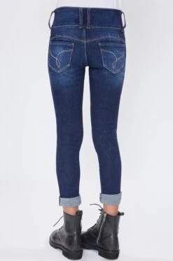 Girls WannaBettaFit 3-Button Roll Cuffed Distressed Skinny Jeans -Wana Fashion Shop GP222941 2036 4