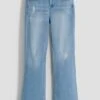 Girls Bell Bottom Essential Clean Hem Jeans -Wana Fashion Shop GP230441 L2784 2