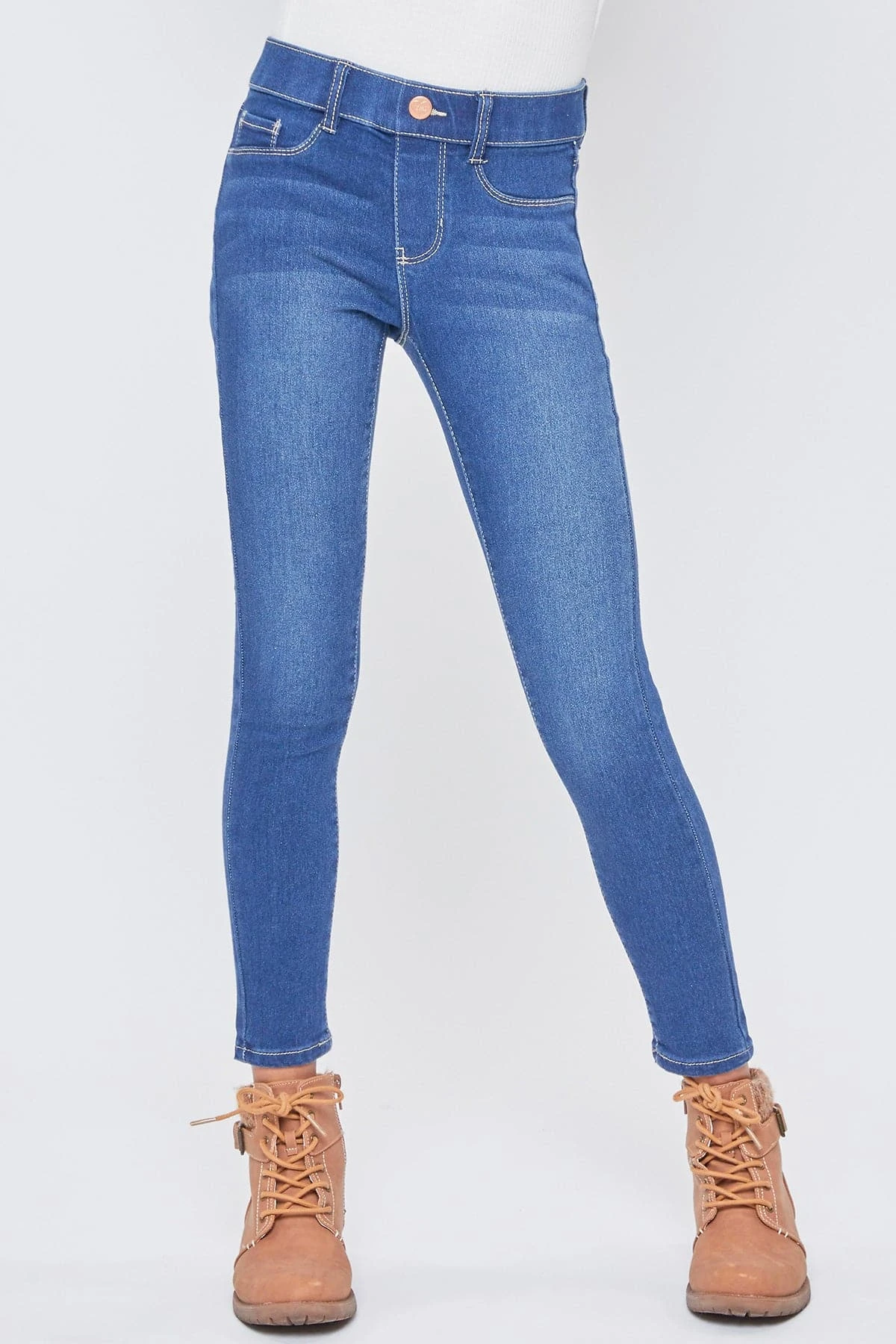 Girls Faux Front Pull-On Skinny Jeans 4 Girls Faux Front Pull-On Skinny Jeans - Image 2