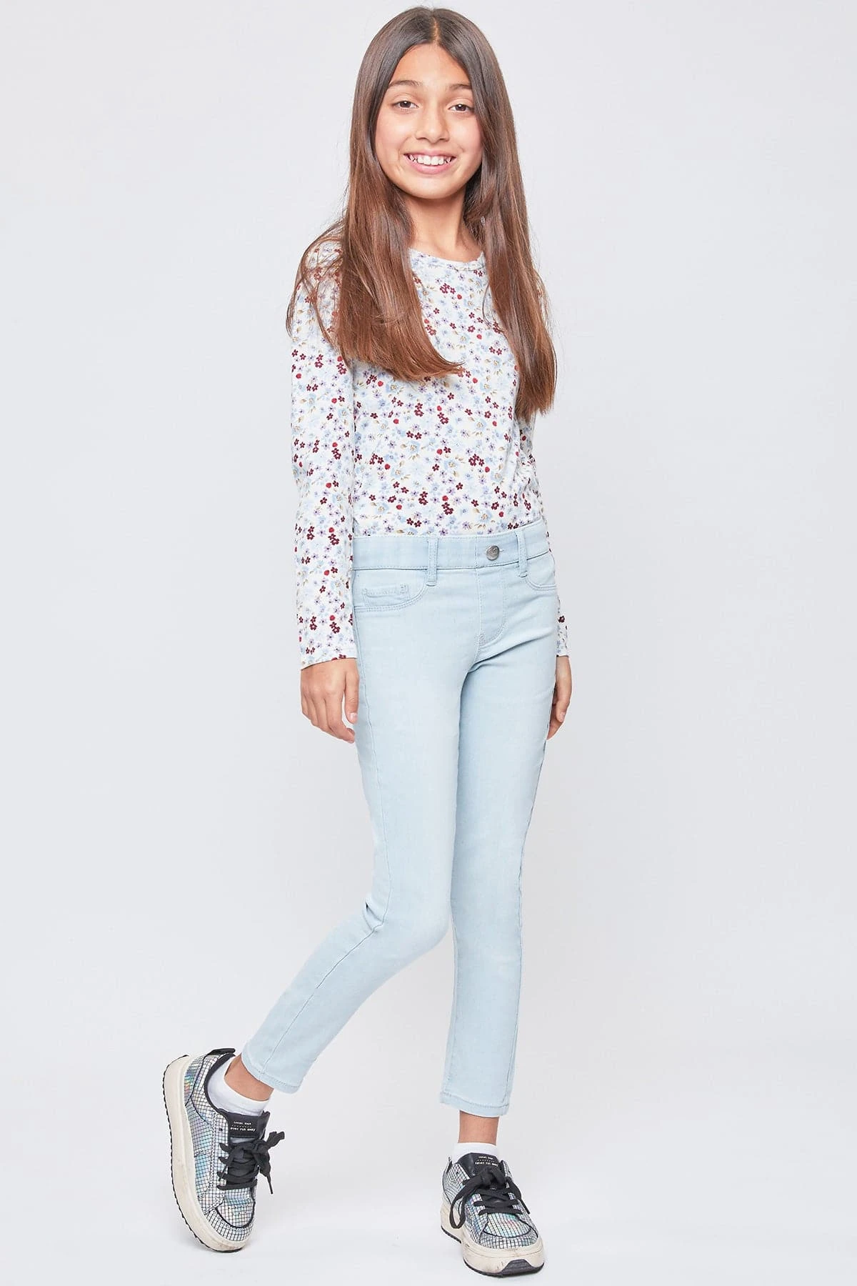 Girls Faux Front Pull-On Skinny Jeans 11 Girls Faux Front Pull-On Skinny Jeans - Image 9