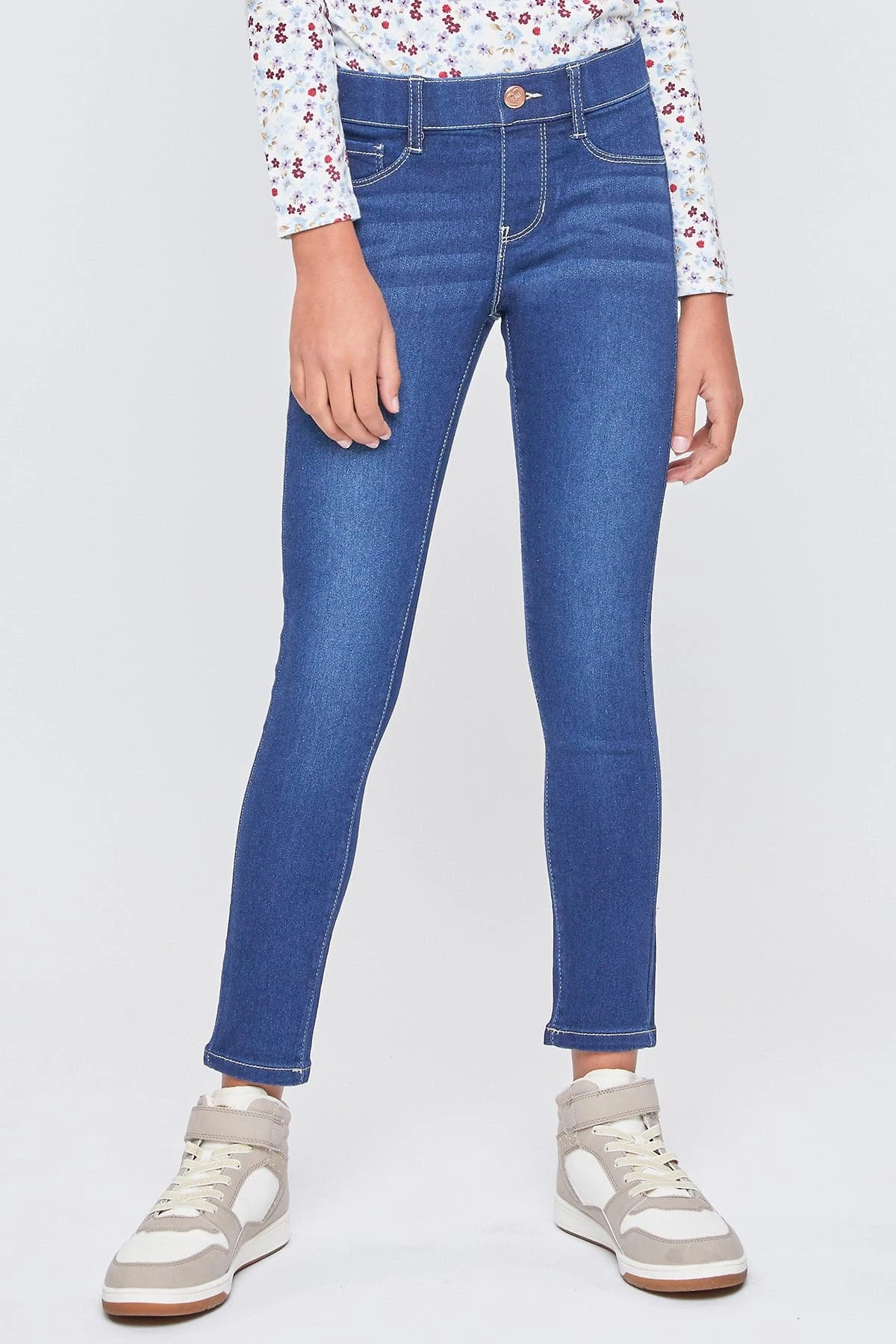 Girls Faux Front Pull-On Skinny Jeans 8 Girls Faux Front Pull-On Skinny Jeans - Image 6