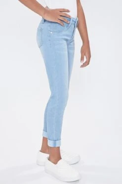 Girls Optional Cuff Denim Skinny Jeans 20 Girls Optional Cuff Denim Skinny Jeans -Wana Fashion Shop GP235102 1036 3