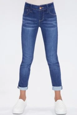 Girls Optional Cuff Denim Skinny Jeans 31 Girls Optional Cuff Denim Skinny Jeans -Wana Fashion Shop GP235102 660 1