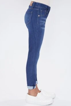 Girls Optional Cuff Denim Skinny Jeans 32 Girls Optional Cuff Denim Skinny Jeans -Wana Fashion Shop GP235102 660 3