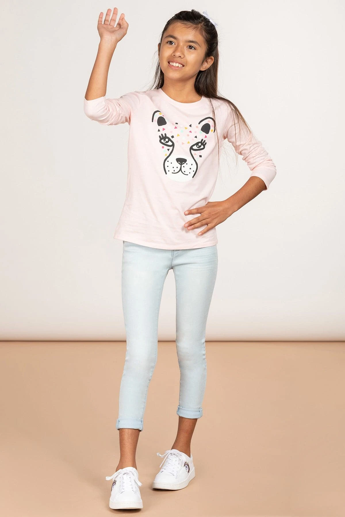 Girls Optional Cuff Denim Skinny Jeans 11 Girls Optional Cuff Denim Skinny Jeans - Image 9