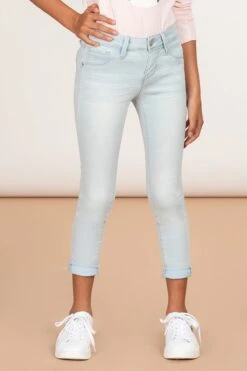 Girls Optional Cuff Denim Skinny Jeans 27 Girls Optional Cuff Denim Skinny Jeans -Wana Fashion Shop GP235102 725 2