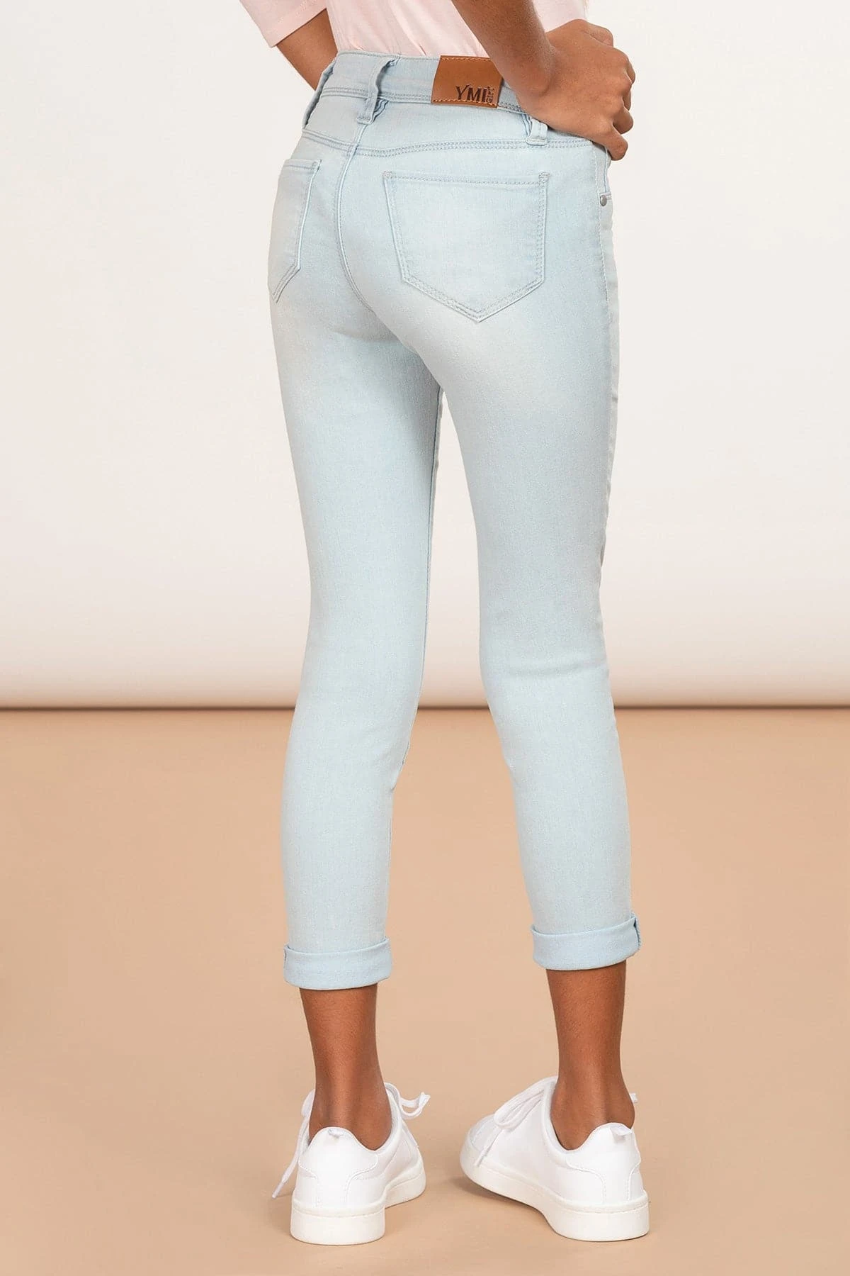 Girls Optional Cuff Denim Skinny Jeans 14 Girls Optional Cuff Denim Skinny Jeans - Image 12