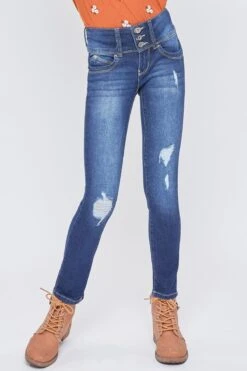 Girls WannaBettaFit 3-Button Clean Hem Skinny -Wana Fashion Shop GP237753 S1815 2