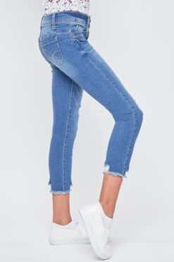 Girls WannaBettaFit Ankle Jeans With Dogbite Hem -Wana Fashion Shop GP240653 M2844 3