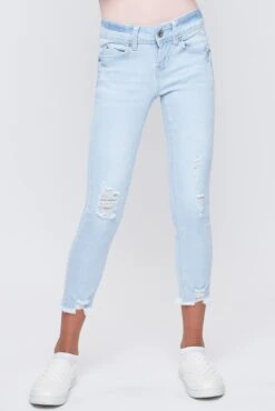 Girls WannaBettaFit Ankle Jeans With Dogbite Hem -Wana Fashion Shop GP240653 Q2844 2