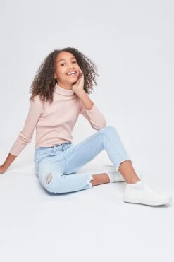 Girls WannaBettaFit Ankle Jeans With Dogbite Hem -Wana Fashion Shop GP240653 Q2844 5