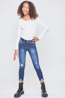 Girls WannaBettaFit Ankle Jeans With Dogbite Hem -Wana Fashion Shop GP240653 S2844 5