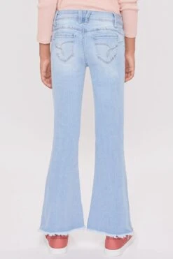 Girls Sustainable WannaBettaFit Frayed Flare Jeans 33 Girls Sustainable WannaBettaFit Frayed Flare Jeans -Wana Fashion Shop GP241751 L2044 3