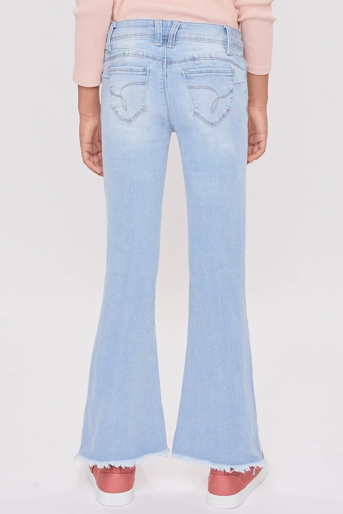 Girls Sustainable WannaBettaFit Frayed Flare Jeans 18 Girls Sustainable WannaBettaFit Frayed Flare Jeans - Image 16