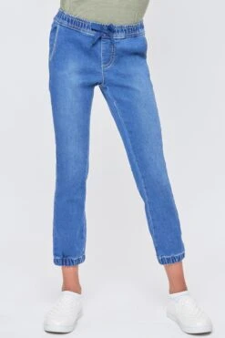 Girls Kozy Joggers With Faux Drawstring -Wana Fashion Shop GP242464 M36 2