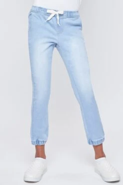 Girls Kozy Joggers With Faux Drawstring -Wana Fashion Shop GP242464 Q36 2