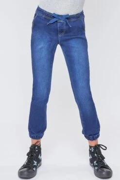 Girls Kozy Joggers With Faux Drawstring -Wana Fashion Shop GP242464 S36 3