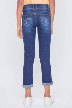 Girls Sustainable WannaBettaFit 2-Button Double Cuffed Skinny Jeans -Wana Fashion Shop GP243051 S2786 5