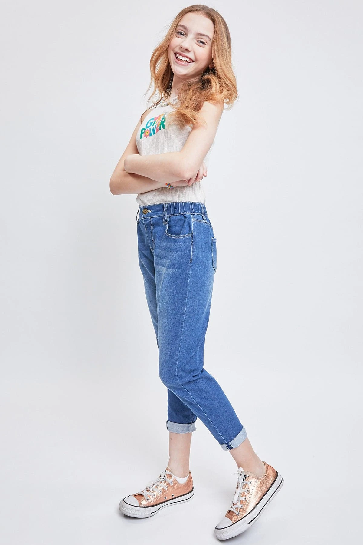 Girls Pull On Balloon Fit Jeans 15 Girls Pull On Balloon Fit Jeans - Image 13