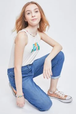 Girls Pull On Balloon Fit Jeans 30 Girls Pull On Balloon Fit Jeans -Wana Fashion Shop GP243279 M08 8