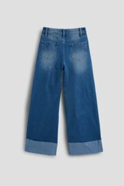 Girls Wide Leg Mega Cuff Raw Hem -Wana Fashion Shop GP248066 08R 3