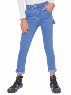 Girls Roll Cuff Carpenter Jeans -Wana Fashion Shop GP248150 M37 2