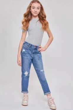Girls Taylor DreamRelaxed Fit Cuffed Jeans -Wana Fashion Shop GP249068 M2523 2