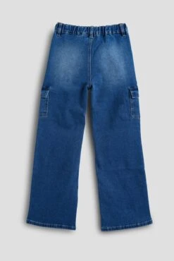 Girls Wide Leg Skater Cargo Jeans -Wana Fashion Shop GP252602 08MT 1