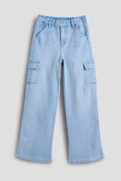 Girls Wide Leg Skater Cargo Jeans -Wana Fashion Shop GP252602 08Q 2