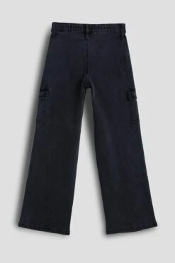 Girls Wide Leg Skater Cargo Jeans -Wana Fashion Shop GP252602 08W 1