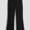 Girls Cargo Flare Pants 1 Girls Cargo Flare Pants -Wana Fashion Shop GP259521 BLACK 1