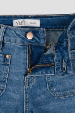 Girls Rylee Patch Pocket Flare Jeans -Wana Fashion Shop GP261150 3011M 3 1