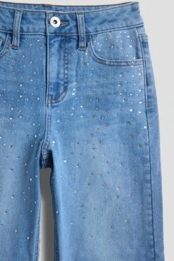 Girls Izzy Rhinestone Straight Leg Jeans -Wana Fashion Shop GP270623 08C 3