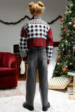 Girls Izzy Rhinestone Straight Leg Jeans -Wana Fashion Shop GP270623 08W 3