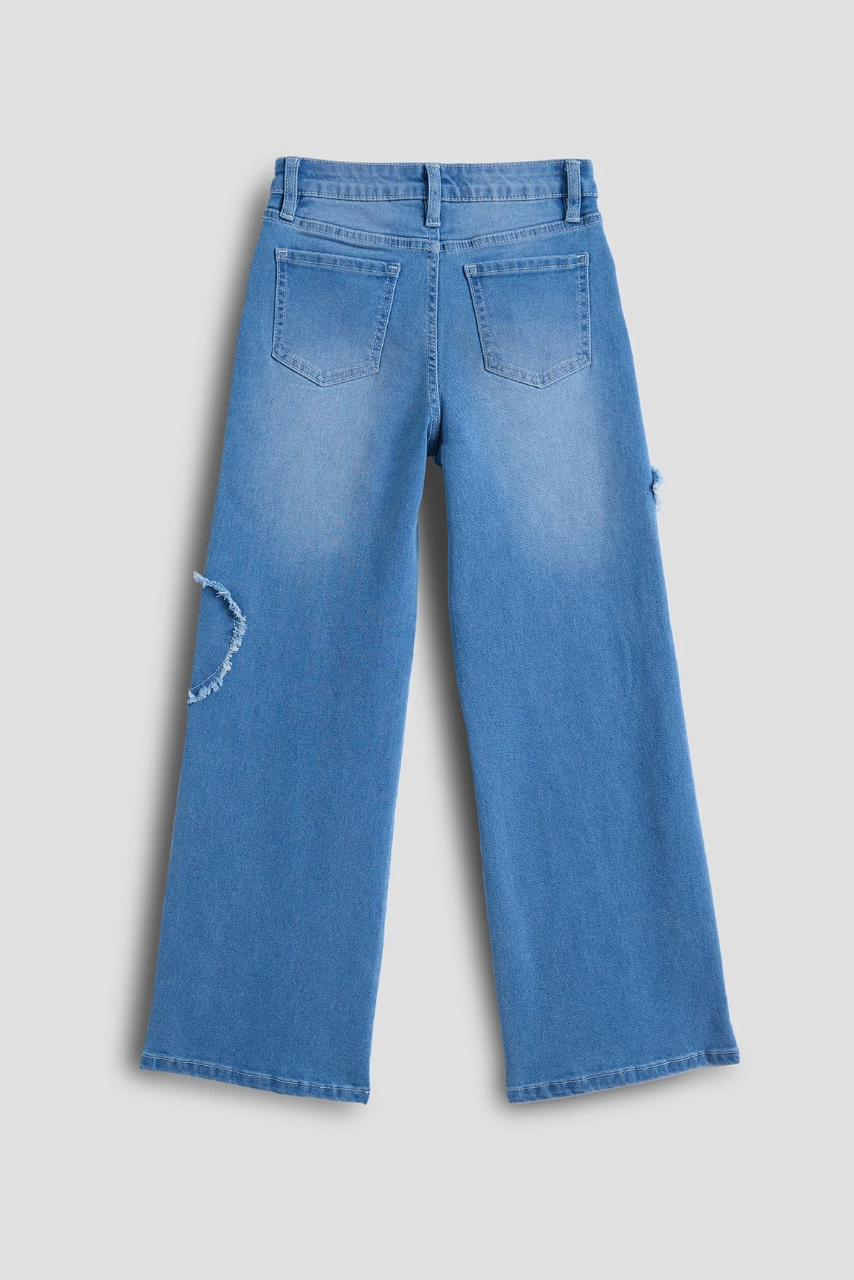 Girls Hearts-Club Patchwork Wide Leg Jeans 4 Girls Hearts-Club Patchwork Wide Leg Jeans - Image 2