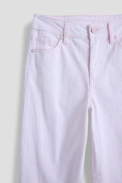 Girls Baby Pink Hickory Stripe Wide Leg Pant -Wana Fashion Shop GP272421 PINLA 3