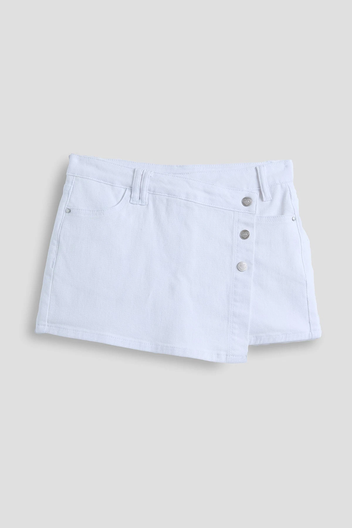 Girls Assymetrical Denim Skort 9 Girls Assymetrical Denim Skort - Image 7