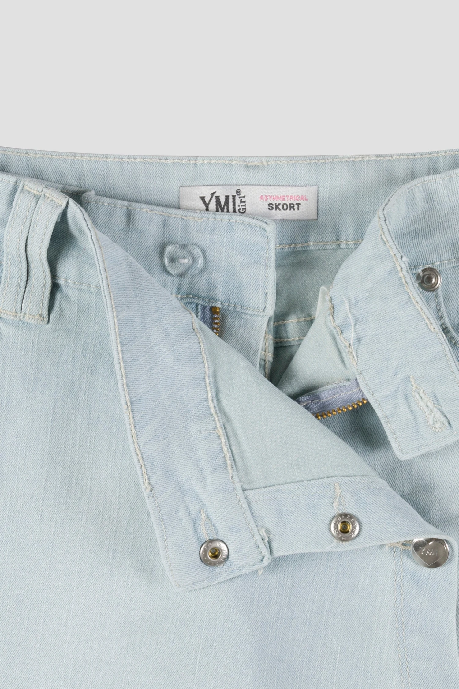 Girls Assymetric Denim Skort 5 Girls Assymetric Denim Skort - Image 3