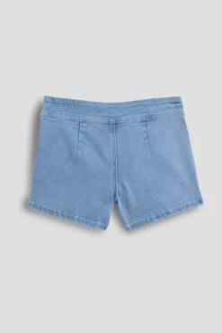 Girls Asymmetrical Pleated Denim Skort -Wana Fashion Shop GR12766 36L 1