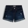 Girls Essential Cuffed Shorts Distressed -Wana Fashion Shop GS39941 S2669 2