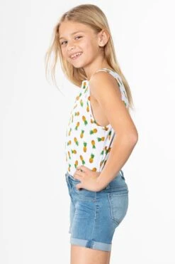 Girls Rolled Cuff Denim Shorts -Wana Fashion Shop GS39973 657 3