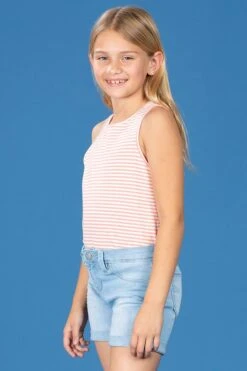 Girls Rolled Cuff Denim Shorts -Wana Fashion Shop GS39973 725 3