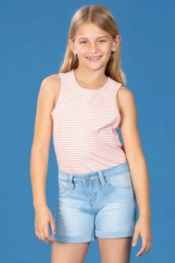 Girls Rolled Cuff Denim Shorts -Wana Fashion Shop GS39973 725 4