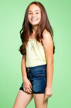 Girls Rolled Cuff Shorts -Wana Fashion Shop GS399 660 3