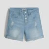 Girls Essential Button Fly Cuffed Shorts -Wana Fashion Shop GS57741 L1920 2