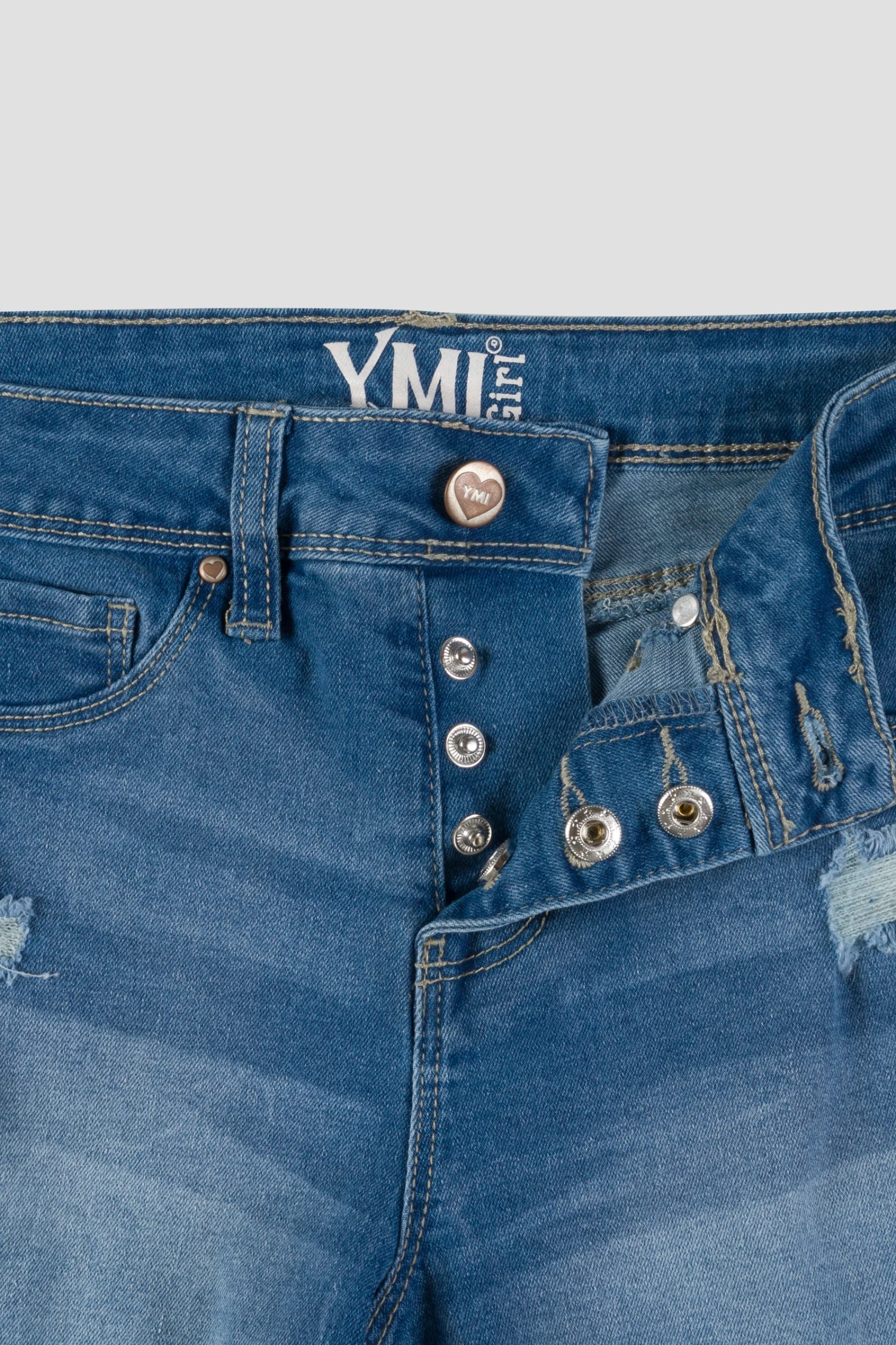 Girls Essential Button Fly Cuffed Shorts 8 Girls Essential Button Fly Cuffed Shorts - Image 6