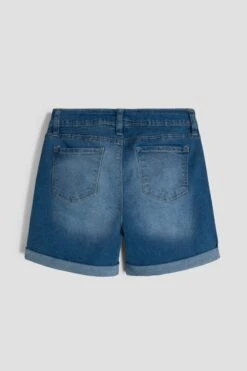 Girls Essential Button Fly Cuffed Shorts 15 Girls Essential Button Fly Cuffed Shorts -Wana Fashion Shop GS57741 M1920 3