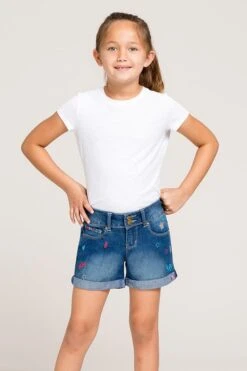 Girls Cuffed Shorts With Words -Wana Fashion Shop GS58994 105 2